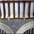 Two carved angels, St Endellion