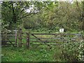 Information board and gate into Grasslands Trust, Mynydd Carmel