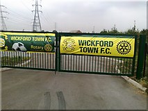 TQ7693 : Wickford Town Football Ground by Alex McGregor