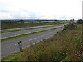 A30 dual carriageway in a cutting, by-passing Tregadillett