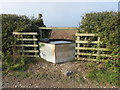 NY2452 : Water Trough providing water for two fields by Peter Wood