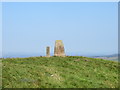 The Top of Quhytewoollen Hill with its Triangulation Pillar and Concrete Post