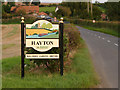 SK7285 : Hayton Village sign by Alan Murray-Rust