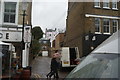 View up Dunworth Mews from Portobello Road