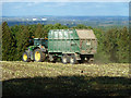 Harvesting on Badbury Hill