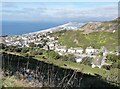 View across Fortuneswell to Chesil Beach beyond