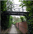 Footbridge over a path near Berwick Road, Shrewsbury