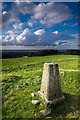 SJ9478 : Trig point on the top of Nab Hill by Andrew Huggett