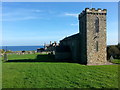 Looking out to sea from the churchyard of St Mary The Virgin