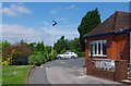 Kidderminster Golf Club - flag & seat near club house, Russell Road, Kidderminster