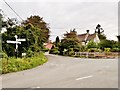 Road junction at the entrance to Edmondsham House