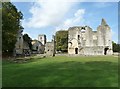 SP3211 : Minster Lovell - Old Hall ruins and St Kenelm by Rob Farrow