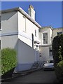 Side view of house in Baring Crescent, Exeter