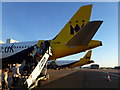 Monarch A320 and A321 at London Luton Airport