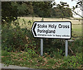 TG2202 : Roadsign on Stoke Road by Geographer