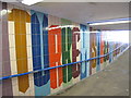 Subway tile mural