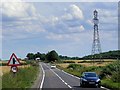 SK4865 : Power Lines Crossing Mansfield road by David Dixon