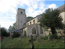 TL7288 : The Church of St Peter at Hockwold cum Wilton by Peter Wood