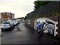 Looking at the new mural, Omagh