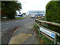 Looking out of The Bowers to a car dealership