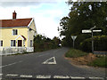 TM1361 : Wetheringsett Road, Mickfield by Geographer