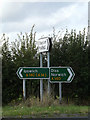 TM1261 : Roadsigns on the A140 Norwich Road by Geographer
