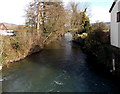 Wales on the right, England on the left near Presteigne