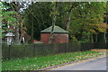 Round-ended building in the garden of The Hall, Bleasby