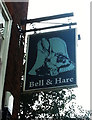 Bell & Hare (2) - sign, 724-726 High Road, Tottenham, London