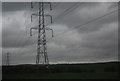 TQ5987 : Pylon by the railway line by N Chadwick