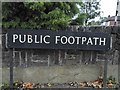 Old path sign on Myddleton Avenue