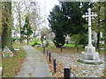 The path past the war memorial, St John