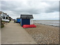 Beach huts and proper houses at Hampton