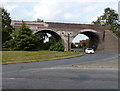 Railway bridge crossing the A444 roundabout