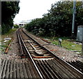 End of the third rail near a Lymington level crossing