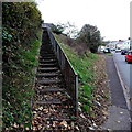 Long flight of steps up from Maesteg Road, Tondu