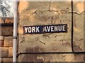 Vintage street nameplate, York Avenue, Gillingham