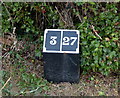 Mile marker along the Ashby Canal