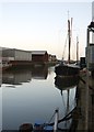 A Thames sailing-barge at Chandler