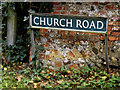 Church Road sign