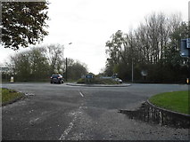 TQ0172 : Roundabout on Wraysbury Road, Hythe End by David Howard