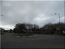 TQ0375 : Roundabout on Poyle Road at the junction of Blackthorne Road by David Howard