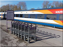 SU1485 : Trolley point on Swindon railway station by Jaggery