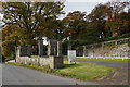 The entrance to Dupplin Castle on the B9112