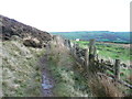 The moor-edge path at the top of Workhouse Slack