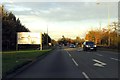 Approaching a roundabout on Chaffron Way