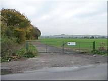 TL0932 : Gated field entrance, Manor Farm, Higham Gobion by Christine Johnstone