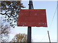 Sign at the access road to Northwick Park