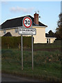 TM1682 : Dickleburgh Village name sign on Ipswich Road by Geographer