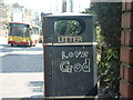 A Message on a Bin - Love God